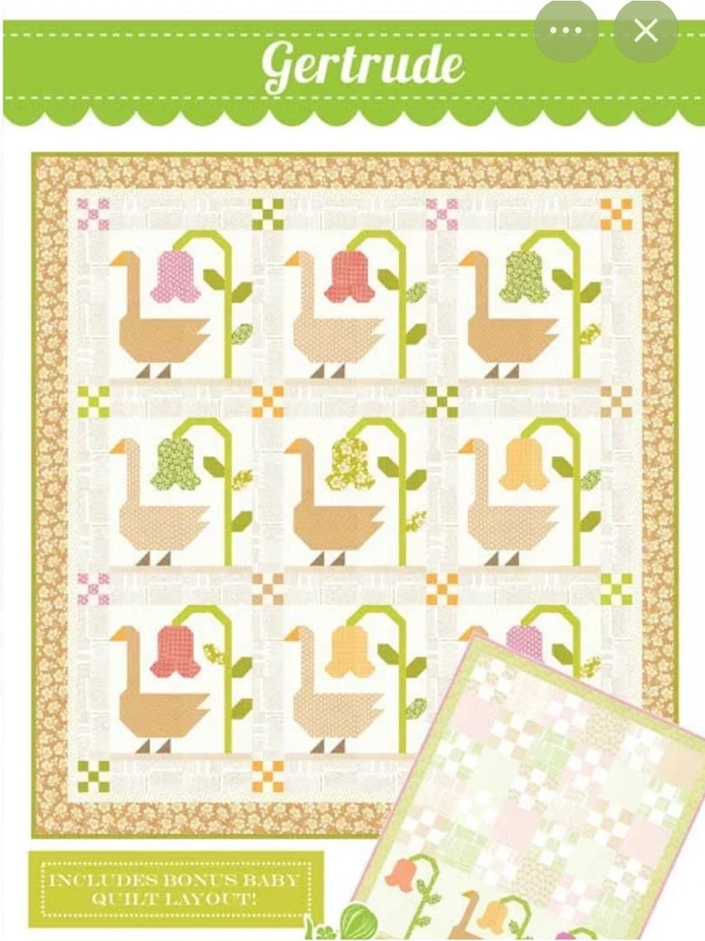 Gertrude Baby Geese Quilt Pattern